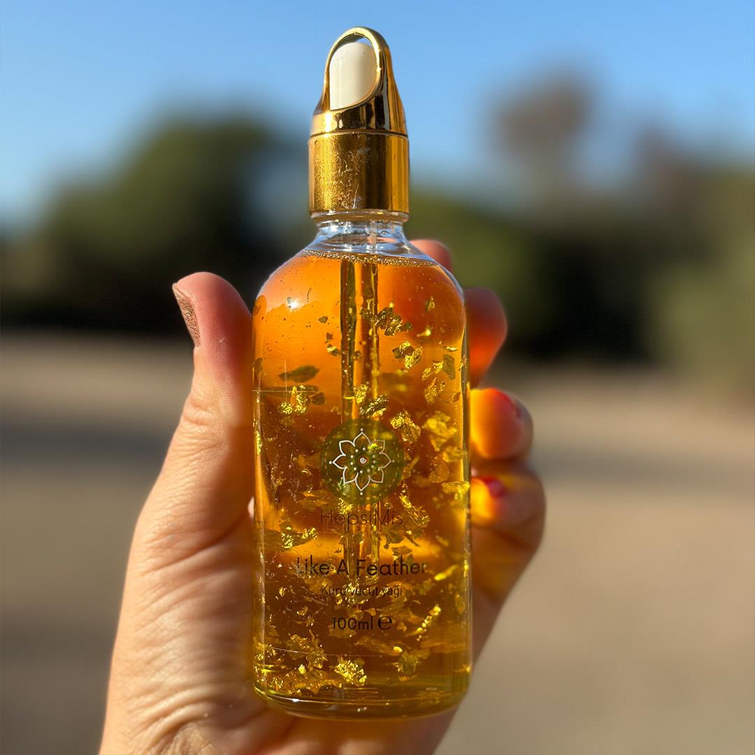 Like A Feather Altın Parçacıklı Kuru Vücut Yağı 100 ml