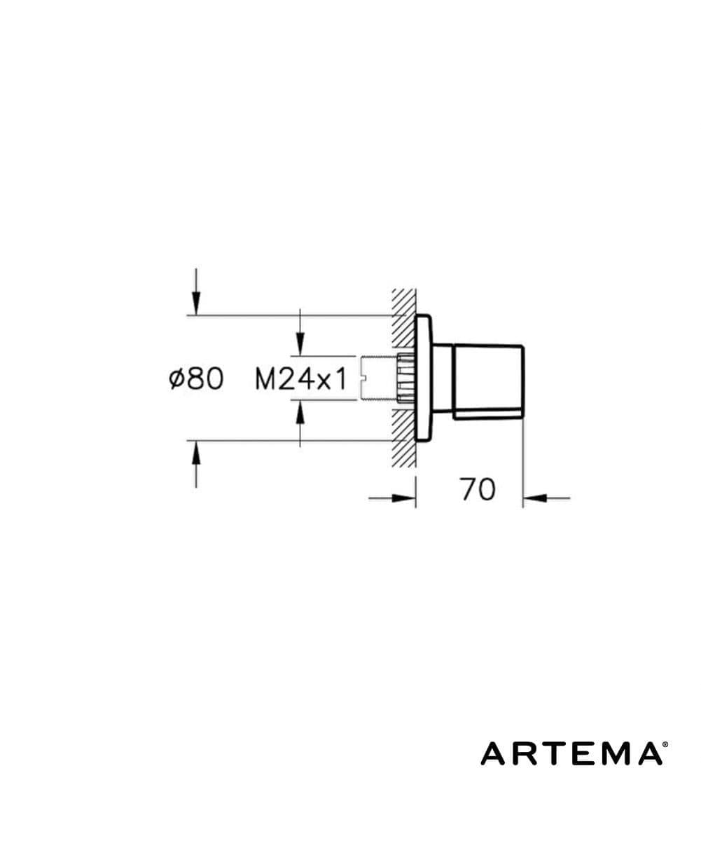 A41461 VitrA Ankastre Stop Valf  Sıva Üstü Grubu