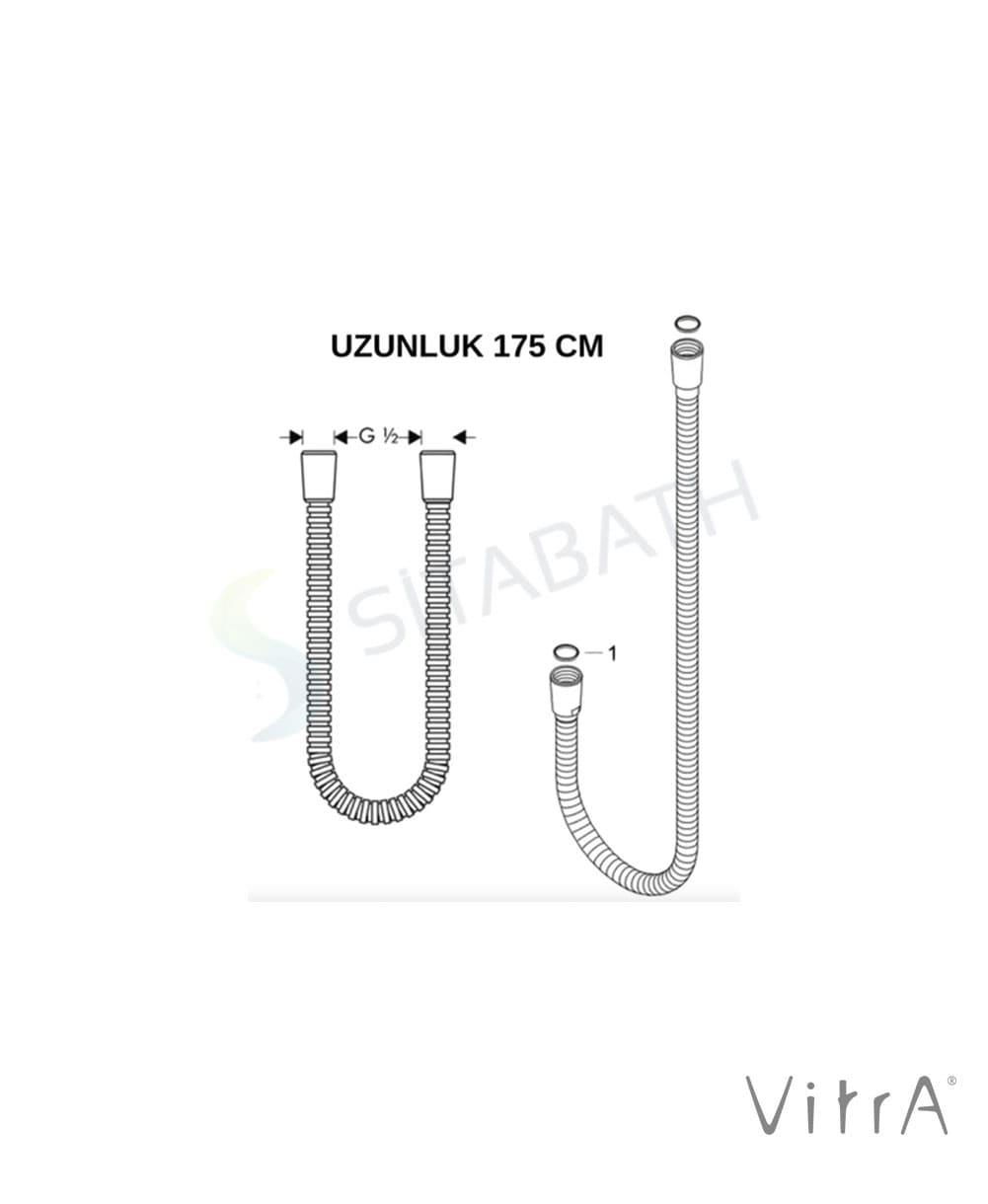 Artema Duş Siprali Krom Kenetli G1/2 L=175 Cm
