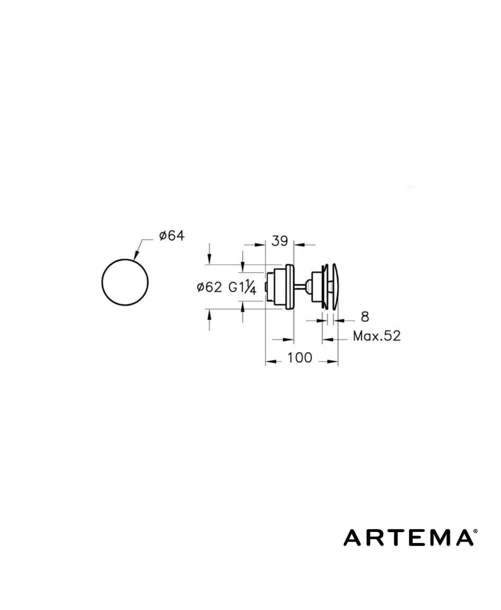 Artema Lavabo Yuvarlak Süzgeci Universal - A45149