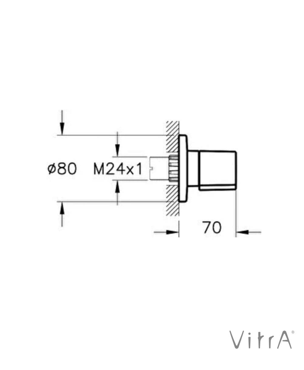 VitrA A41461 Ankastre Stop Valf (Sıva Üstü Grubu)
