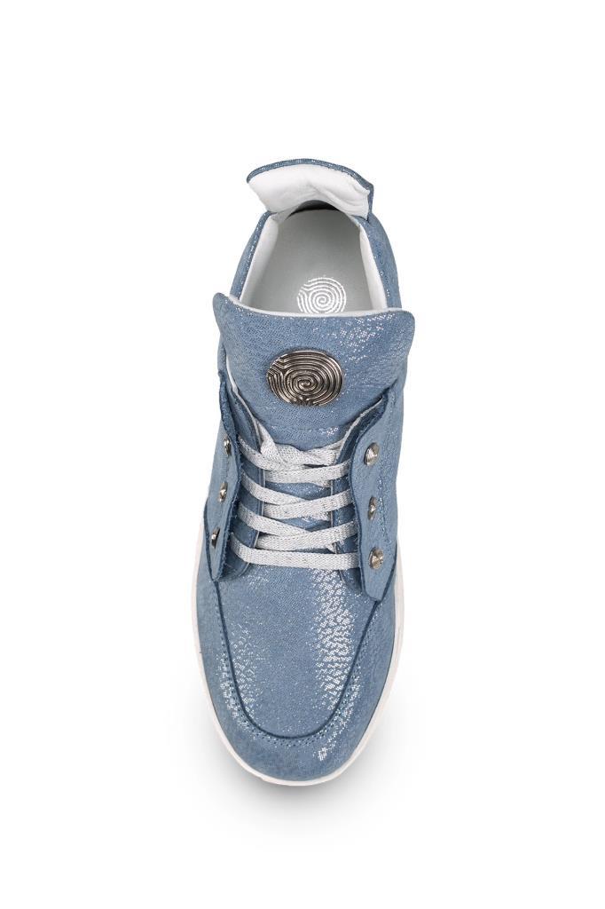 Arya E. Kot Mavi Deri Kadın Sneakers
