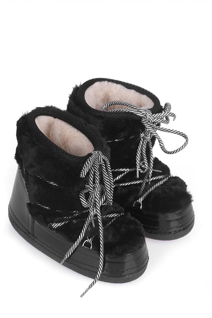 Exclusive Serisi Siyah Kadın Kar Botu