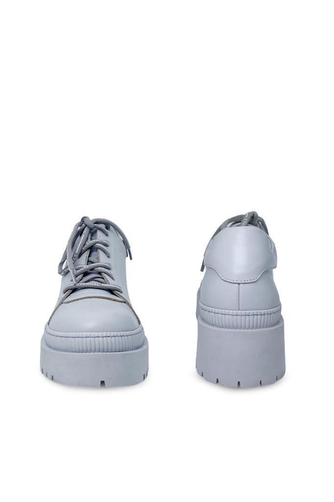 Gri Gerçek Hakiki Deri Kadın Loafer Ayakkabı