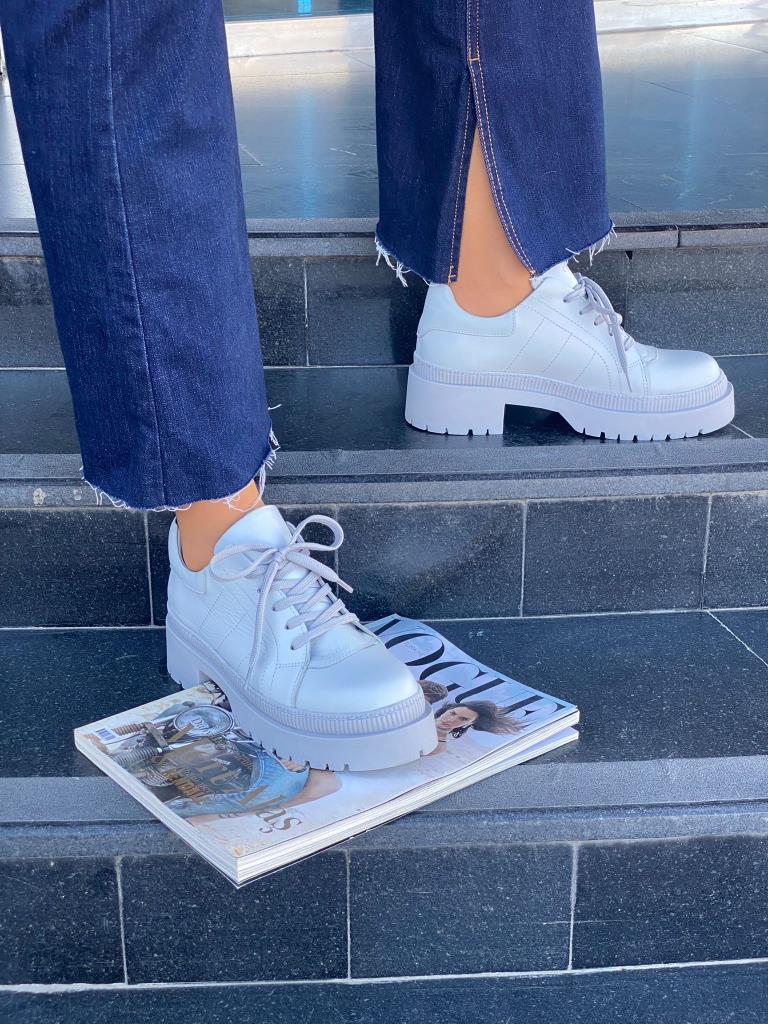 Gri Gerçek Hakiki Deri Kadın Loafer Ayakkabı