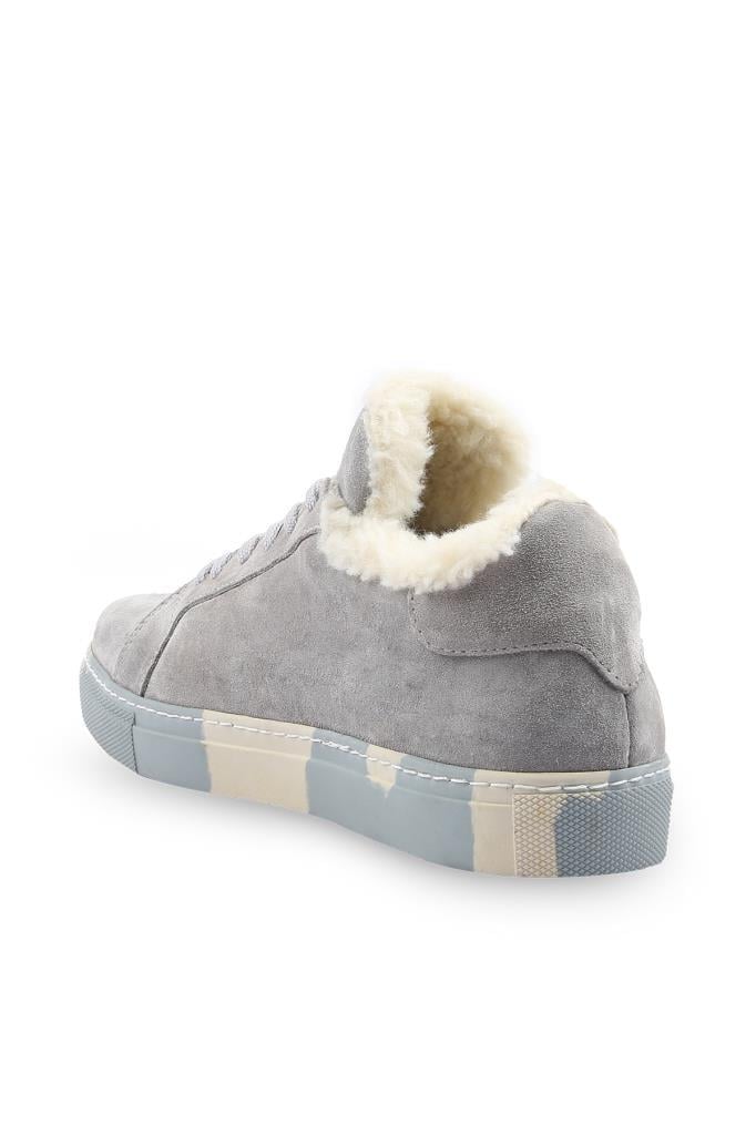 Gri Süet Deri Ares-R Kadın Sneakers