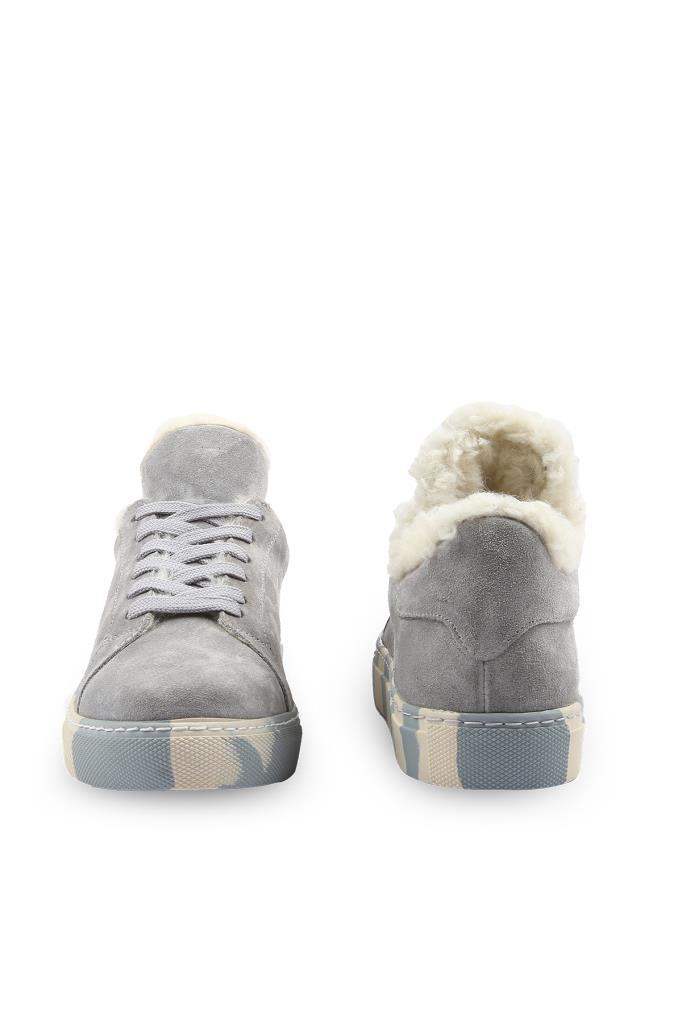 Gri Süet Deri Ares-R Kadın Sneakers