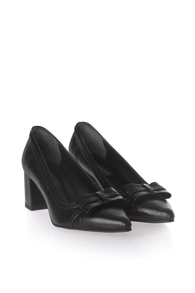 Rahat ve Konforlu Siyah Kadın Topuklu Ayakkabı