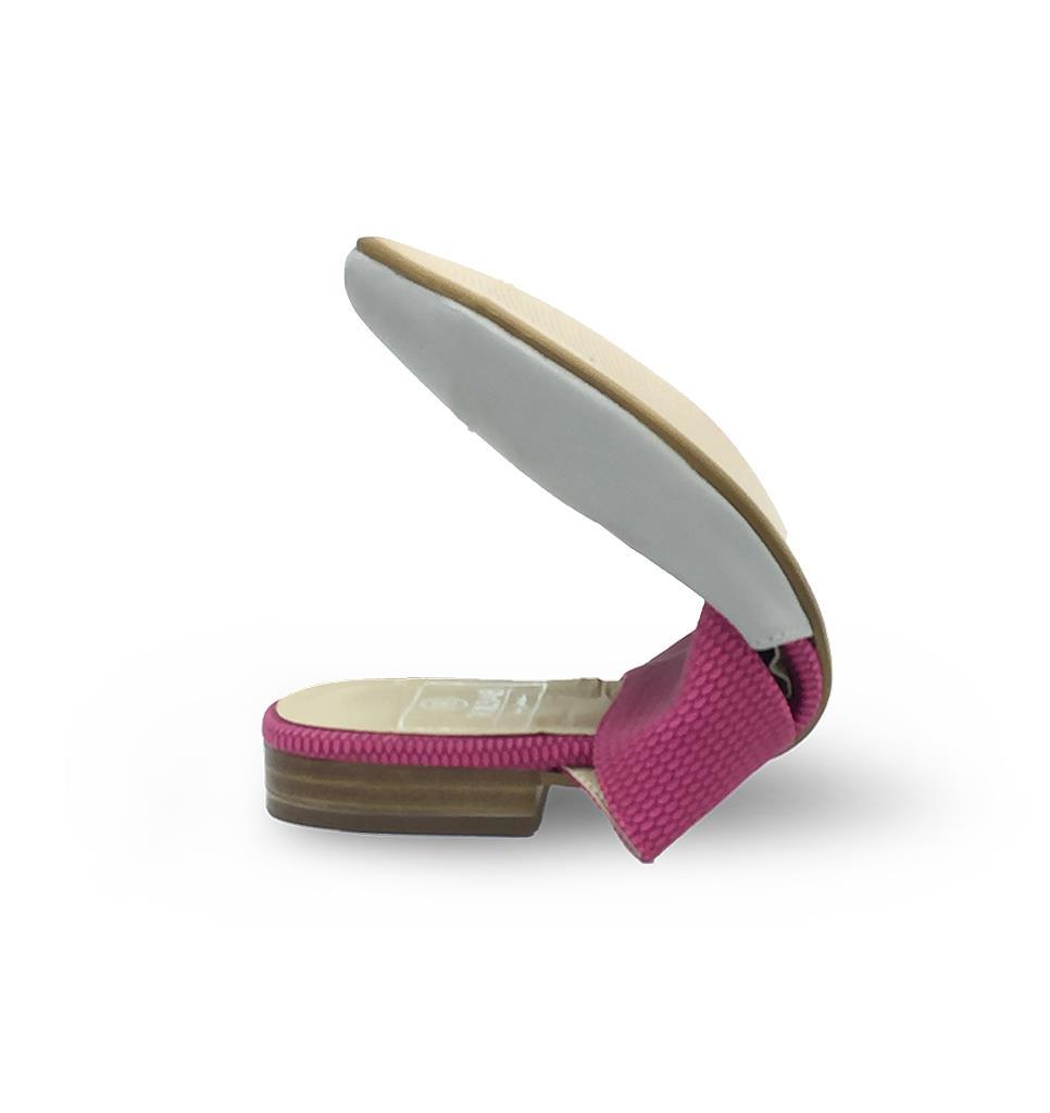Rollbab Cross Gri Fuşya Çapraz Kadın Terlik