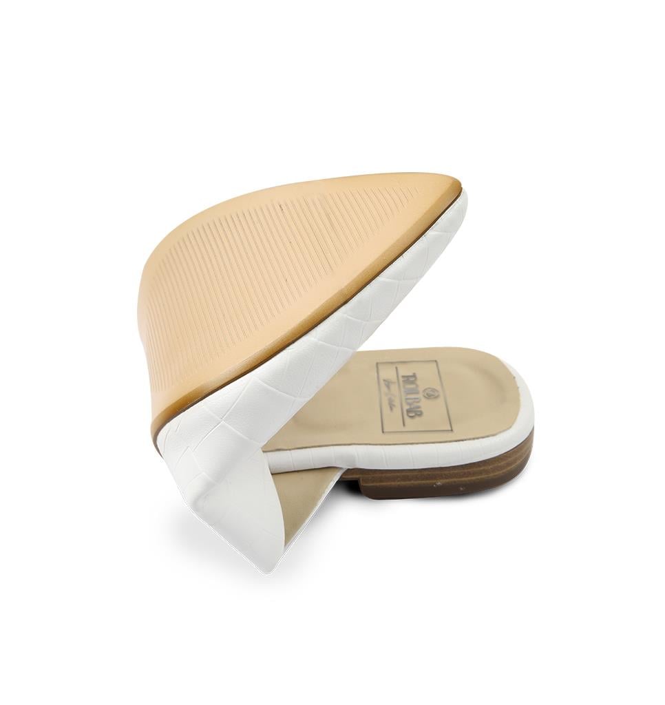 Rollbab White Croco Classic Terlik