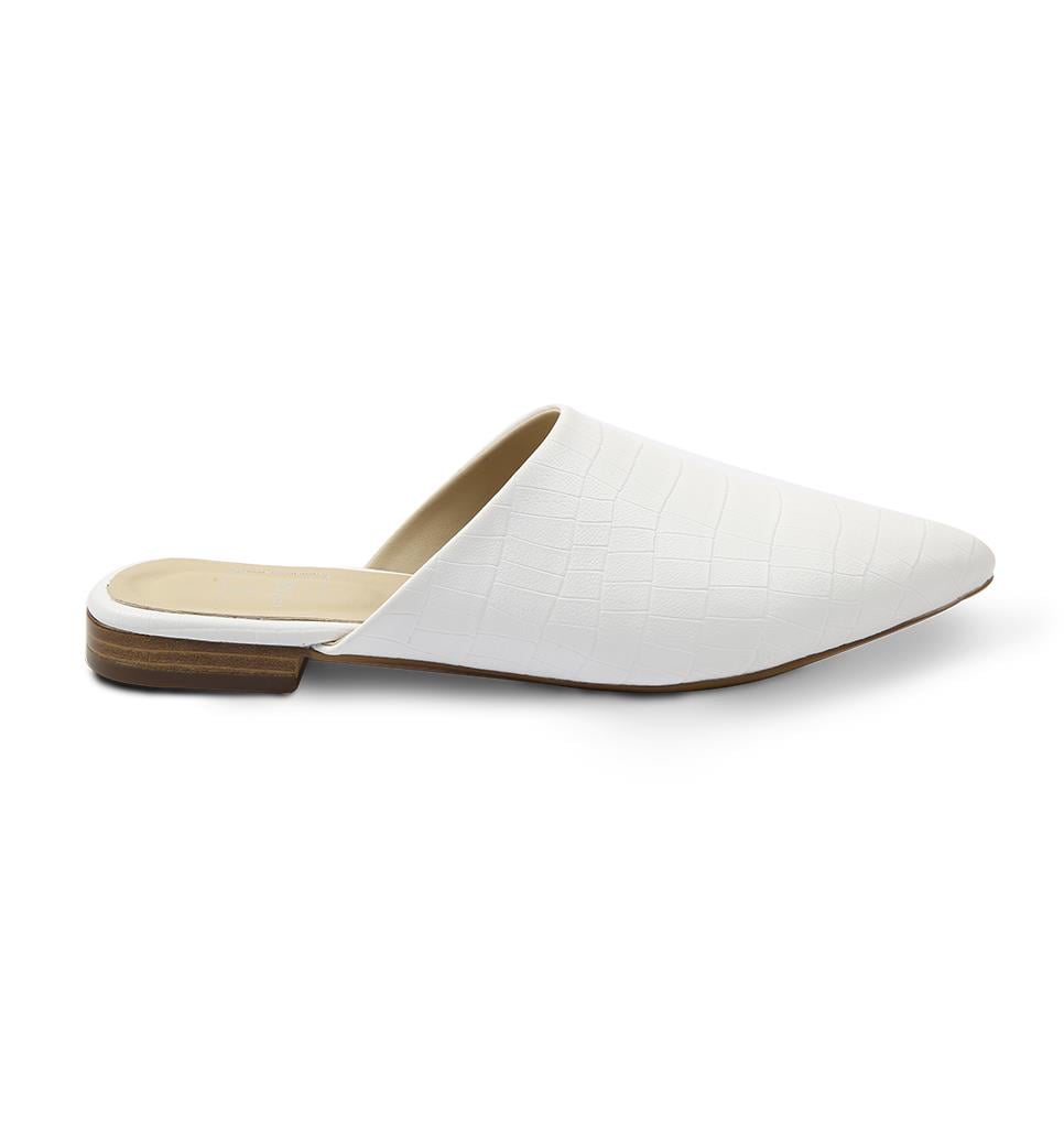 Rollbab White Croco Classic Terlik