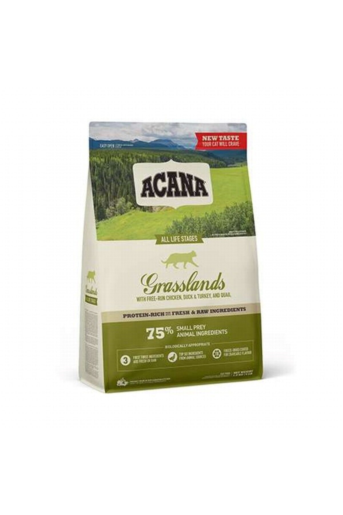 Acana Grasslands Ördekli Tavuklu Kedi Maması Tüm Irk ve Yaşam Evreleri 1,8 Kg