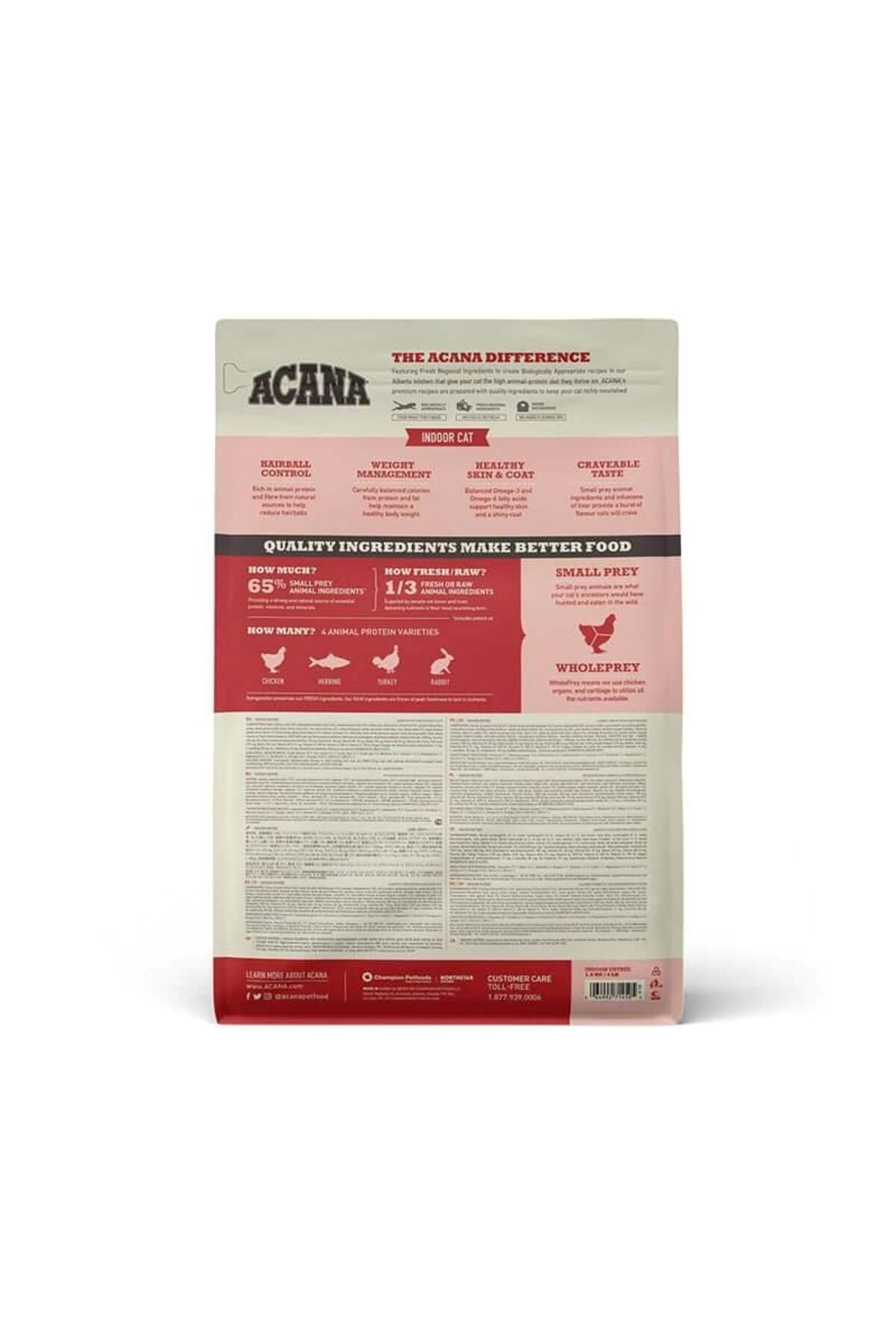 Acana Indoor Entree Sterilised Kısırlaştırılmış Kedi Maması 1,8 Kg