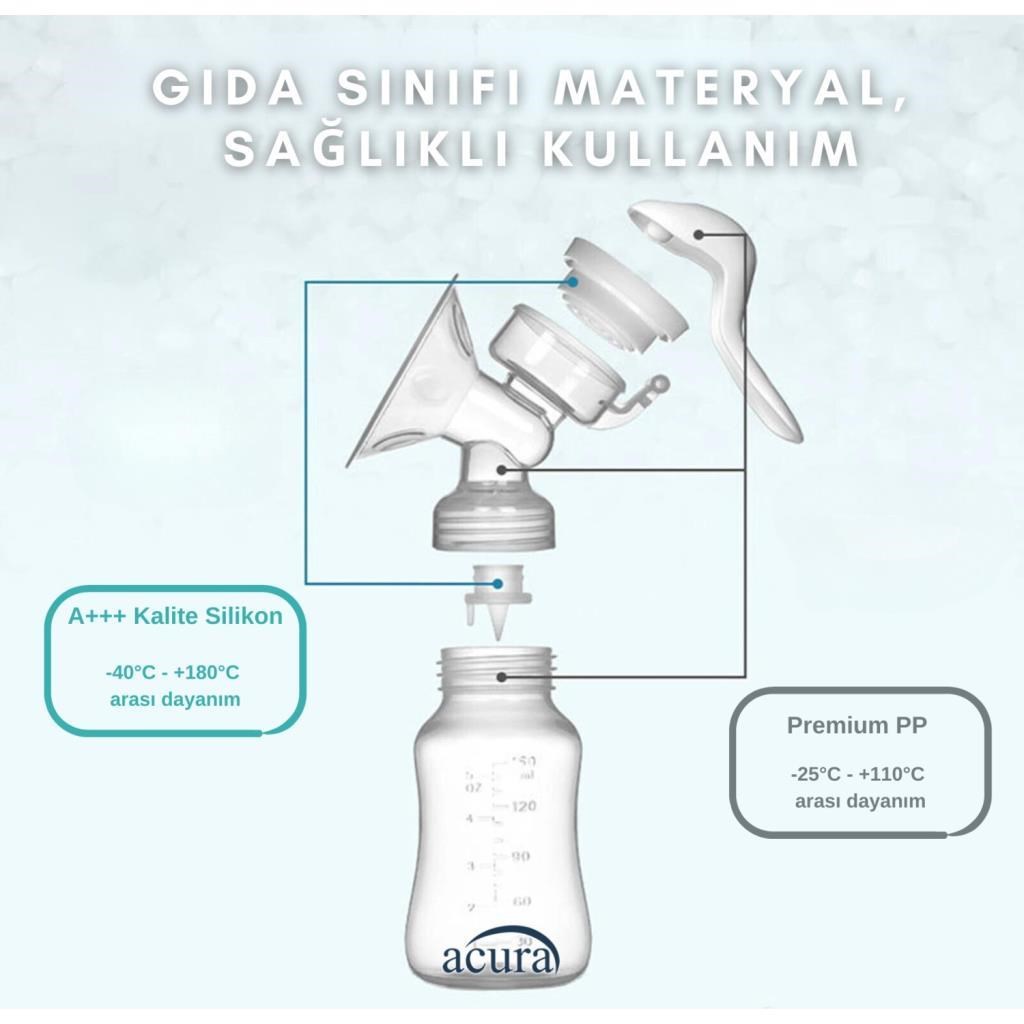 Acura AC-3000 Masaj ve Biberon Özellikli Manuel Göğüs Pompası