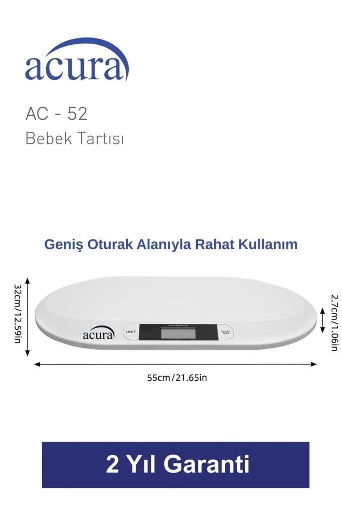 Acura AC-52 CE Onaylı 20KG Kapasiteli Dijital Bebek Tartısı