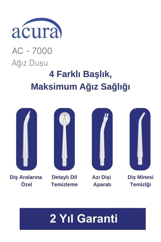 Acura AC-7000 Şarjlı 4 Başlıklı Ağız Duşu