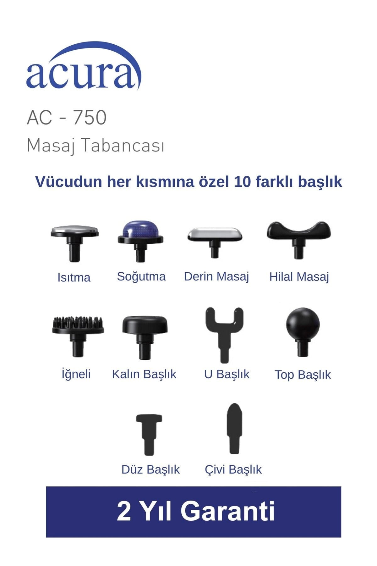 Acura AC-750 Isıtmalı & Soğutmalı Profesyonel Masaj Tabancası