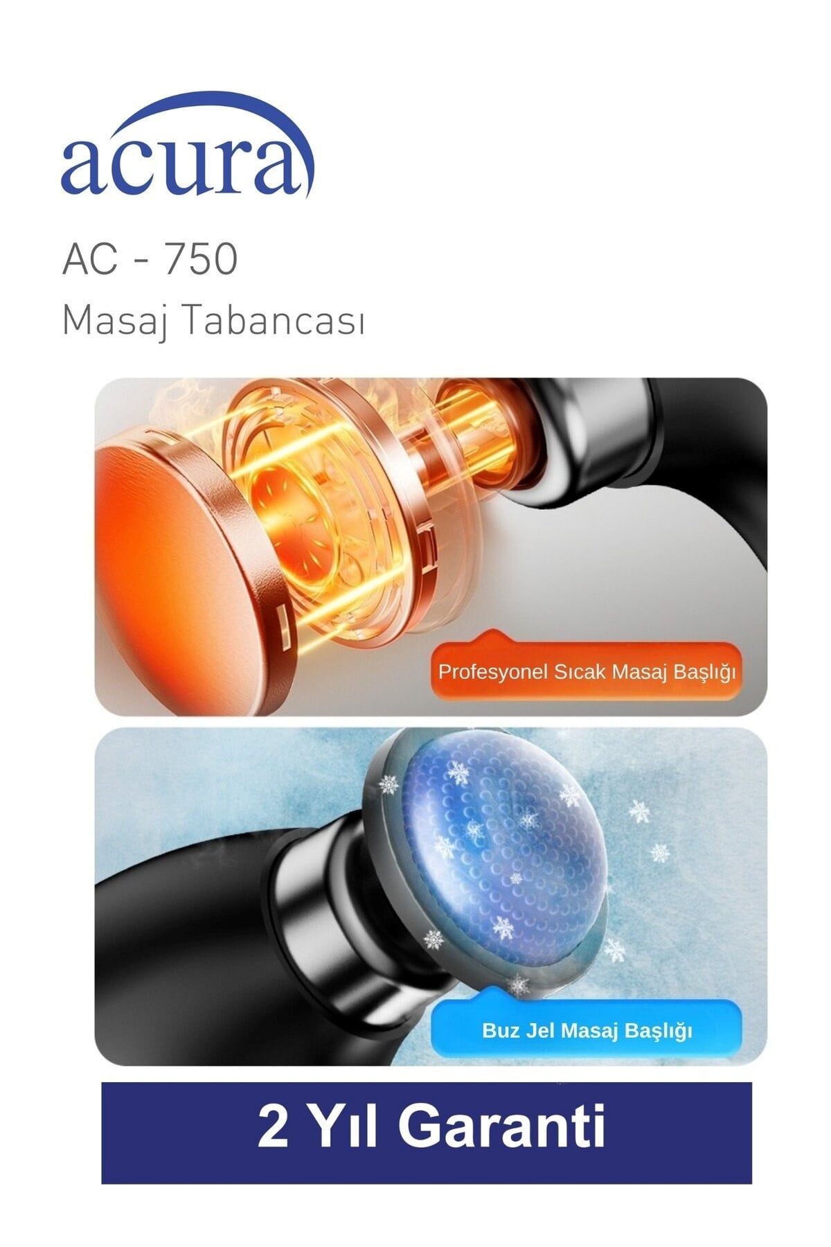 Acura AC-750 Isıtmalı & Soğutmalı Profesyonel Masaj Tabancası
