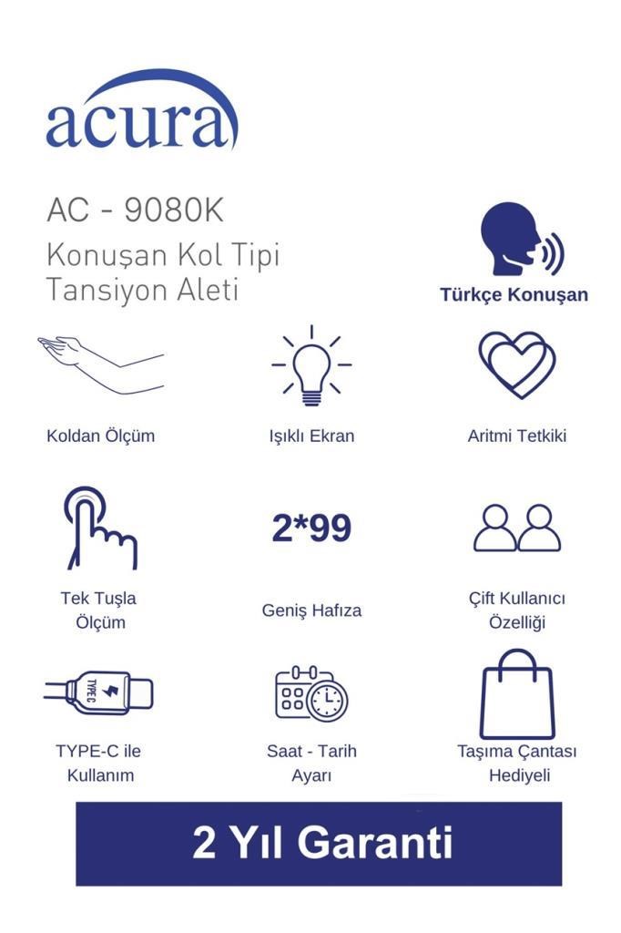 Acura Ac 9080k  Türkçe Konusan Ölçüm Aleti