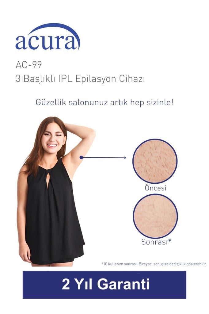 Acura AC-99 Ultra Hızlı 2 Başlıklı Sınırsız Atışlı Buz Lazer IPL Lazer Epilasyon Cihazı