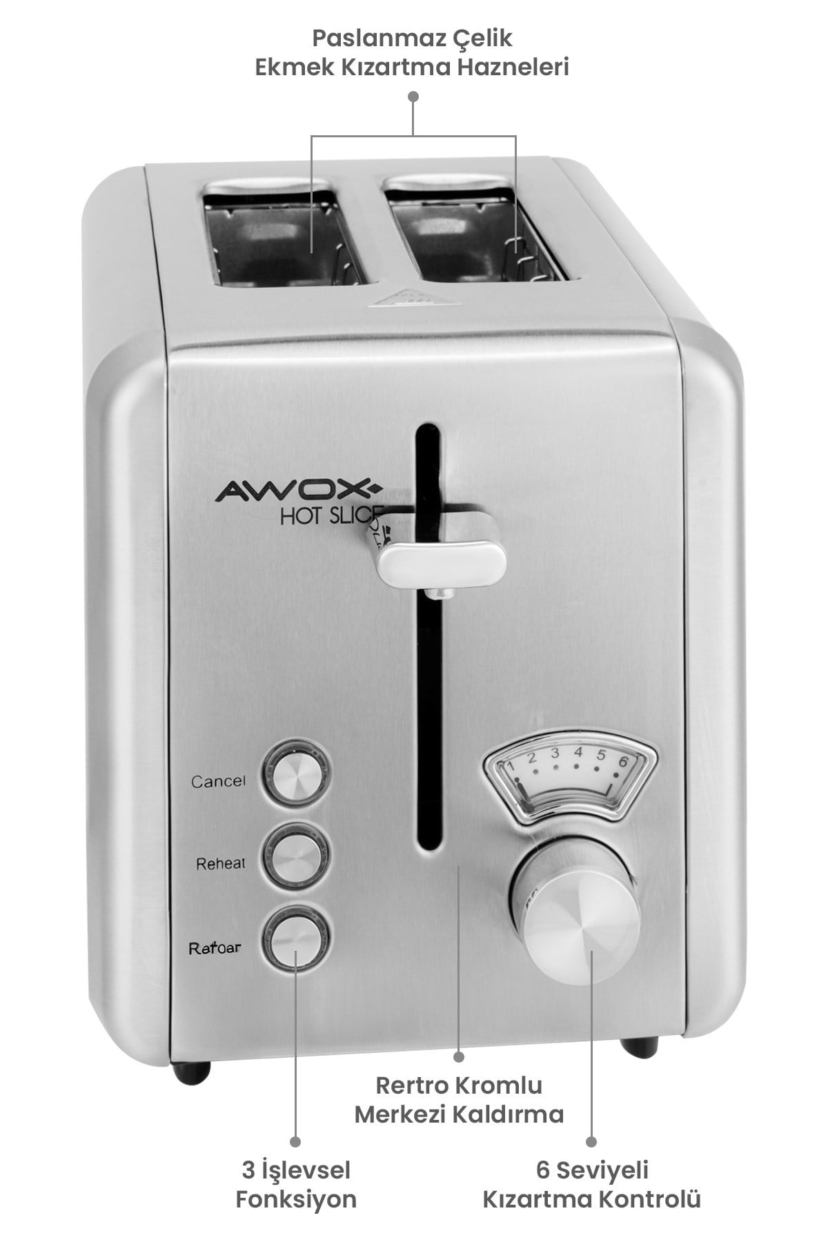 Awox Hot Slice Pro Ekmek Kızartma Makinesi