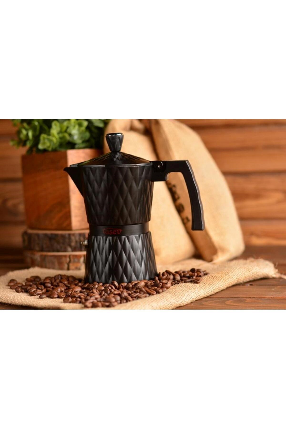 Bambum Taşev T1203 Adamante Moka Pot 6 Fincan (Alüminyum)