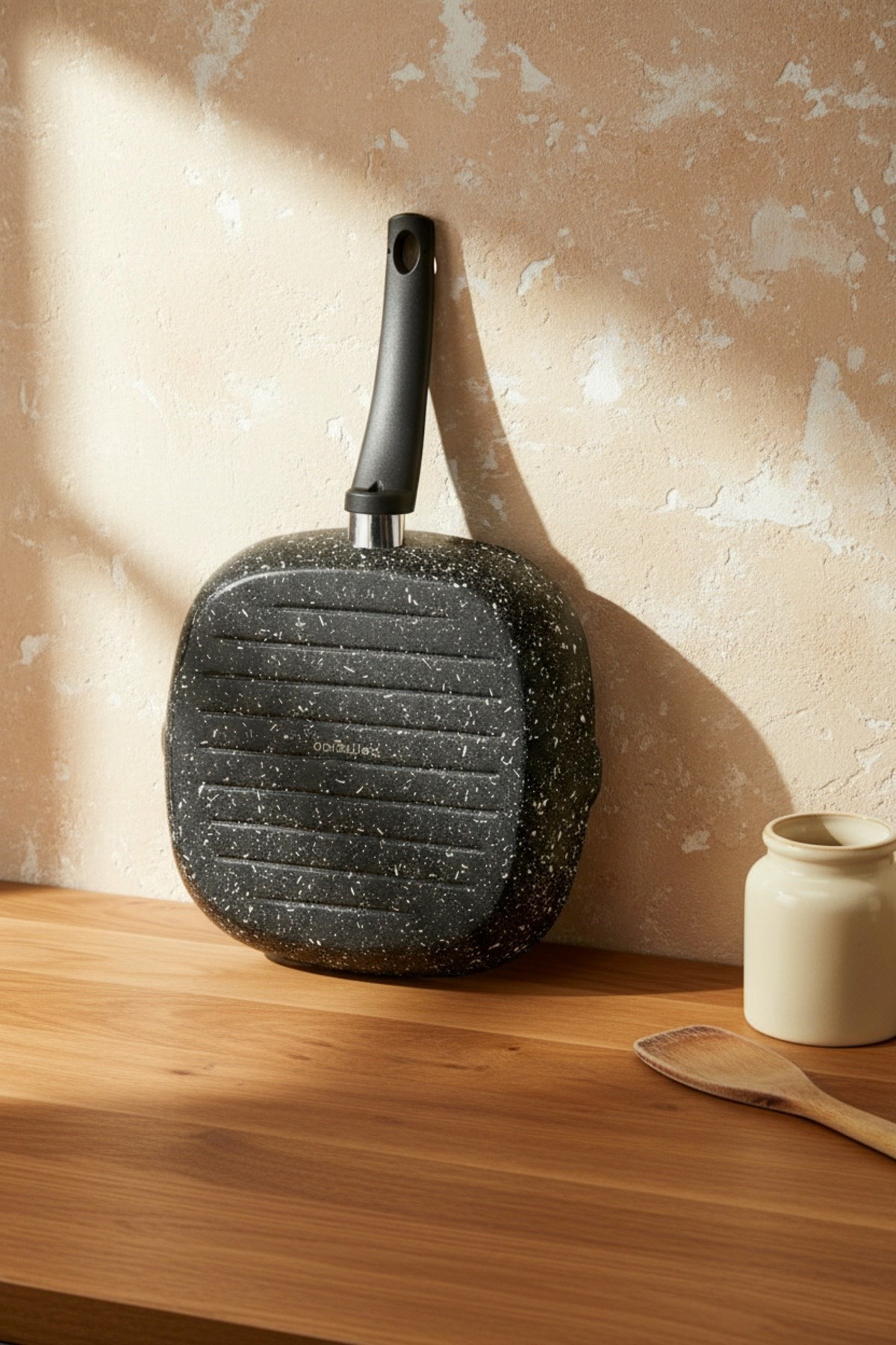 Bernardo Carolin  2 Parça Grill Tava Seti Gri ( 26 Cm -28 Cm)