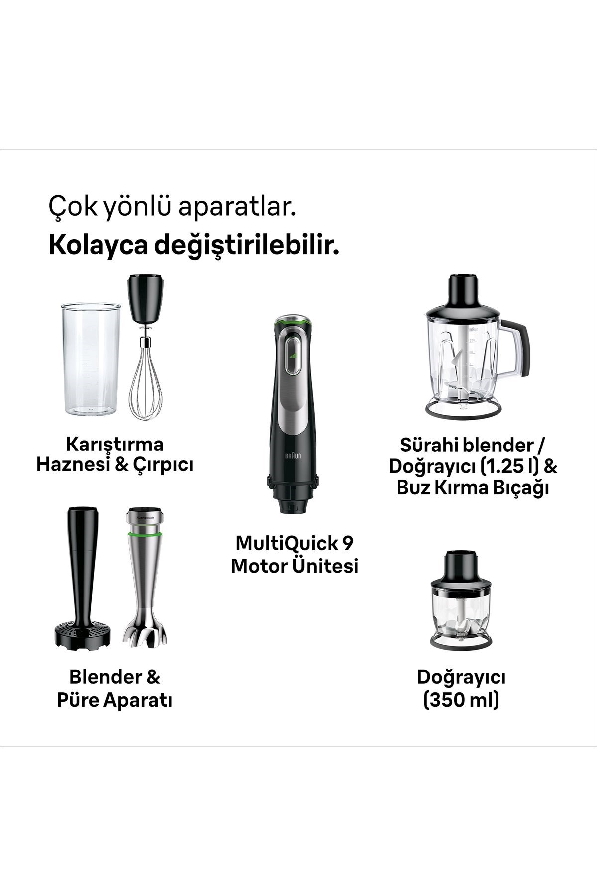 Braun Multiquick 9 Mq 9147x El Blenderi 1200 Watt Paslanmaz Çelik