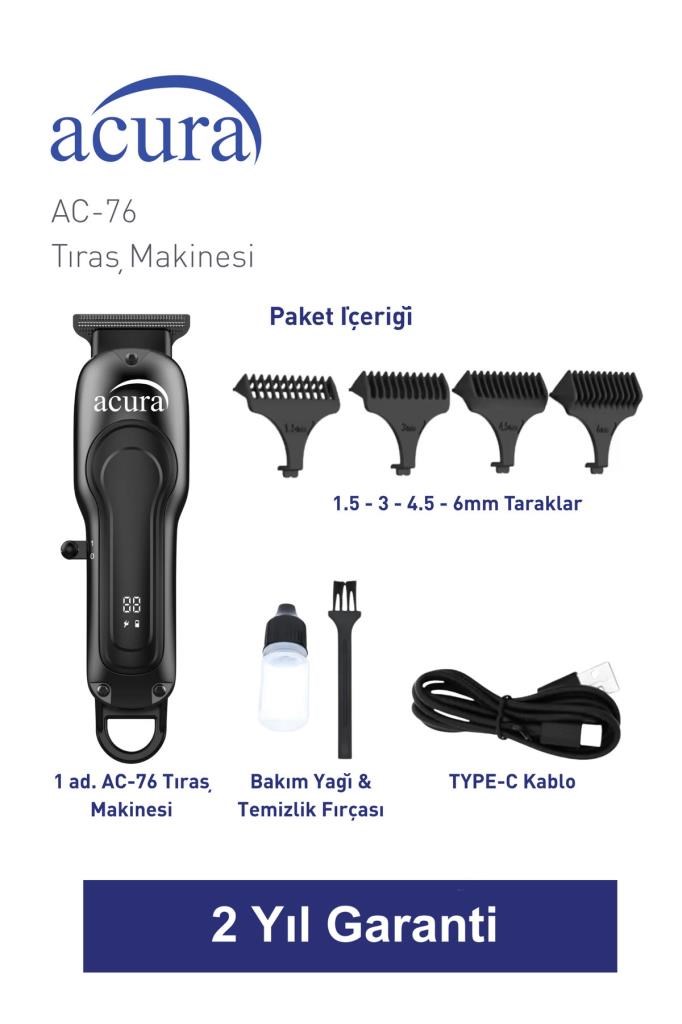 cura AC-76 Lazer Epilasyon Öncesi Tüm Vücut Tıraş Makinesi