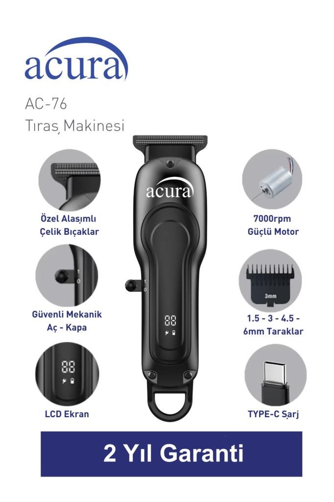 cura AC-76 Lazer Epilasyon Öncesi Tüm Vücut Tıraş Makinesi