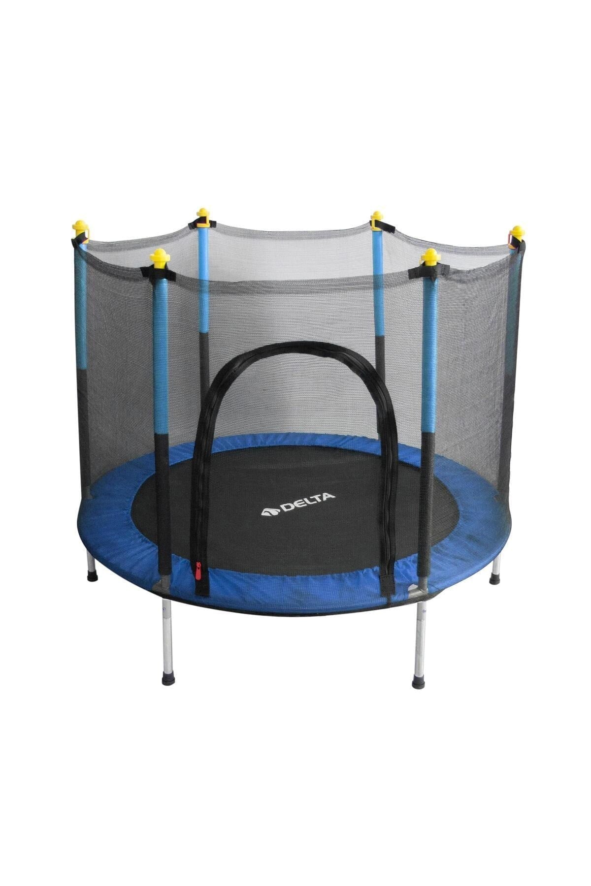 Delta Güvenlik Korumalı Fileli 140 Cm Özel Fermuar Güven Konforlu Çocuk Trampolini 55 İnç Trambolin
