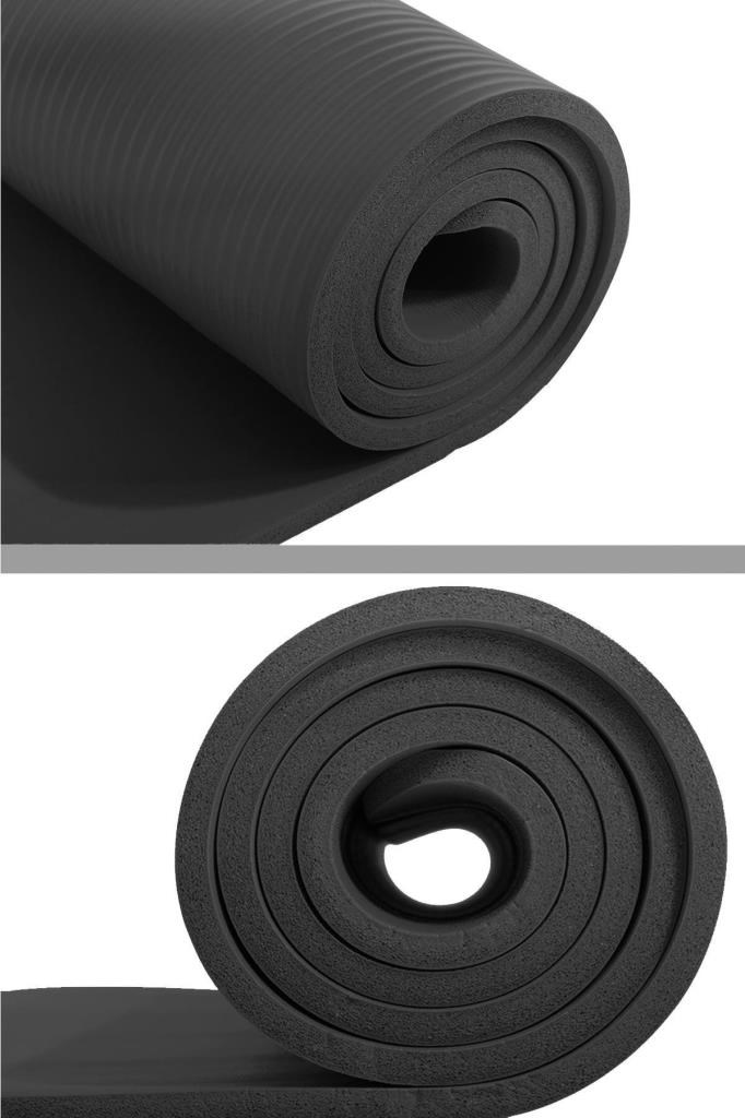 Delta Konfor Zemin 10 mm Taşıma Askılı Pilates Minderi Yoga Matı - siyah