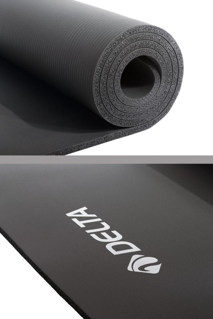 Delta Konfor Zemin 10 mm Taşıma Askılı Pilates Minderi Yoga Matı - siyah