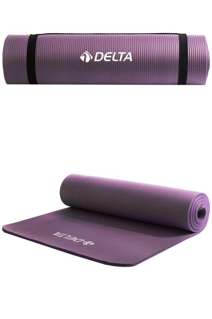 Delta Konfor Zemin 15 mm Taşıma Askılı Pilates Minderi Yoga Matı -Mor