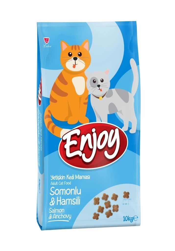 Enjoy Somonlu Hamsili Yetişkin Kedi Maması 10 Kg