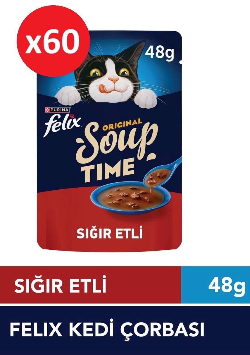 Felix Kedi Çorbası Sığır Etli 48 Gr*60 Adet