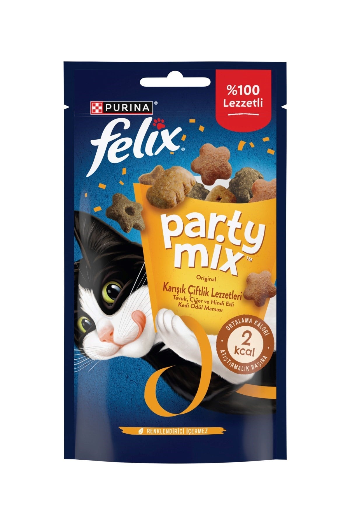 Felix Party Mix Karışık Çiftlik Lezzetleri Kedi Ödül Maması 8x60gr