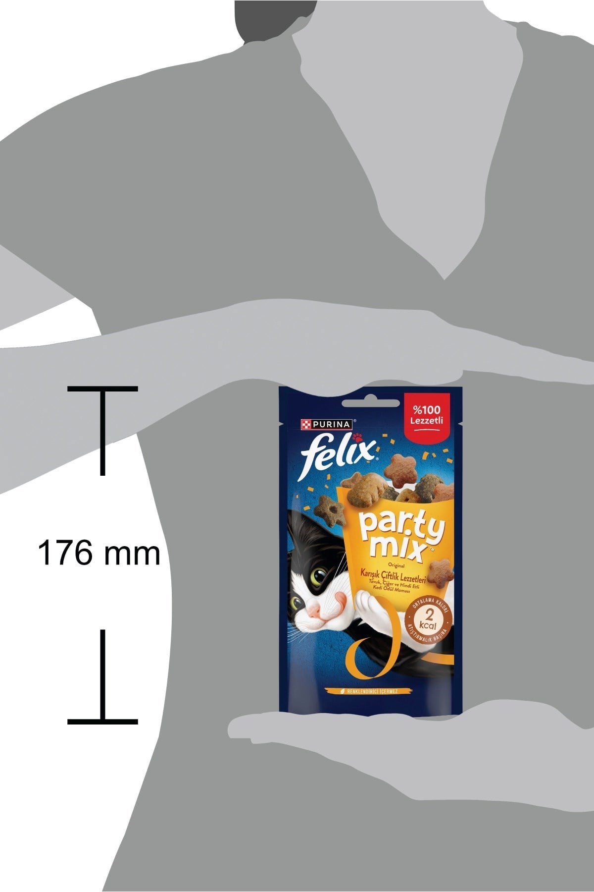 Felix Party Mix Karışık Çiftlik Lezzetleri Kedi Ödül Maması 8x60gr