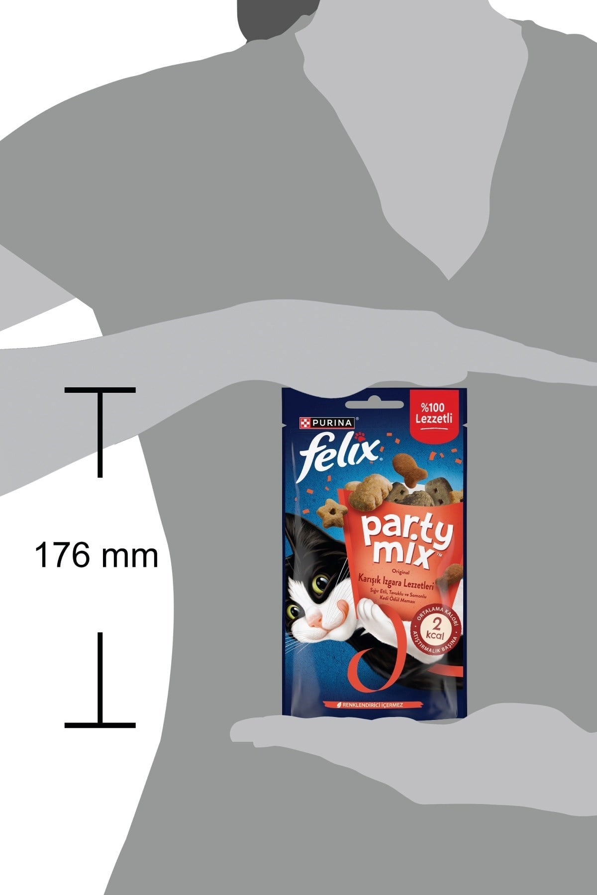 Felix Party Mix Karışık Izgara Lezzetleri Kedi Ödül Maması 8x60gr
