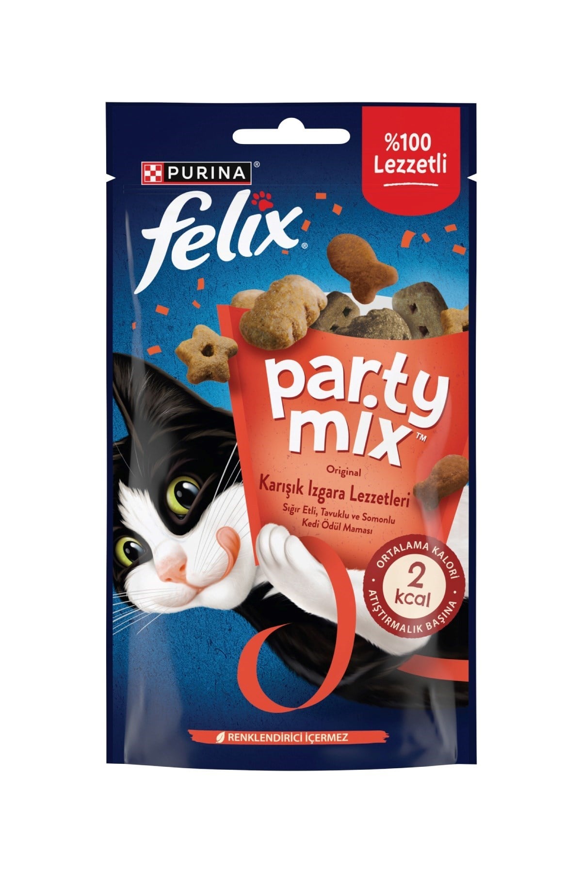 Felix Party Mix Karışık Izgara Lezzetleri Kedi Ödül Maması 8x60gr