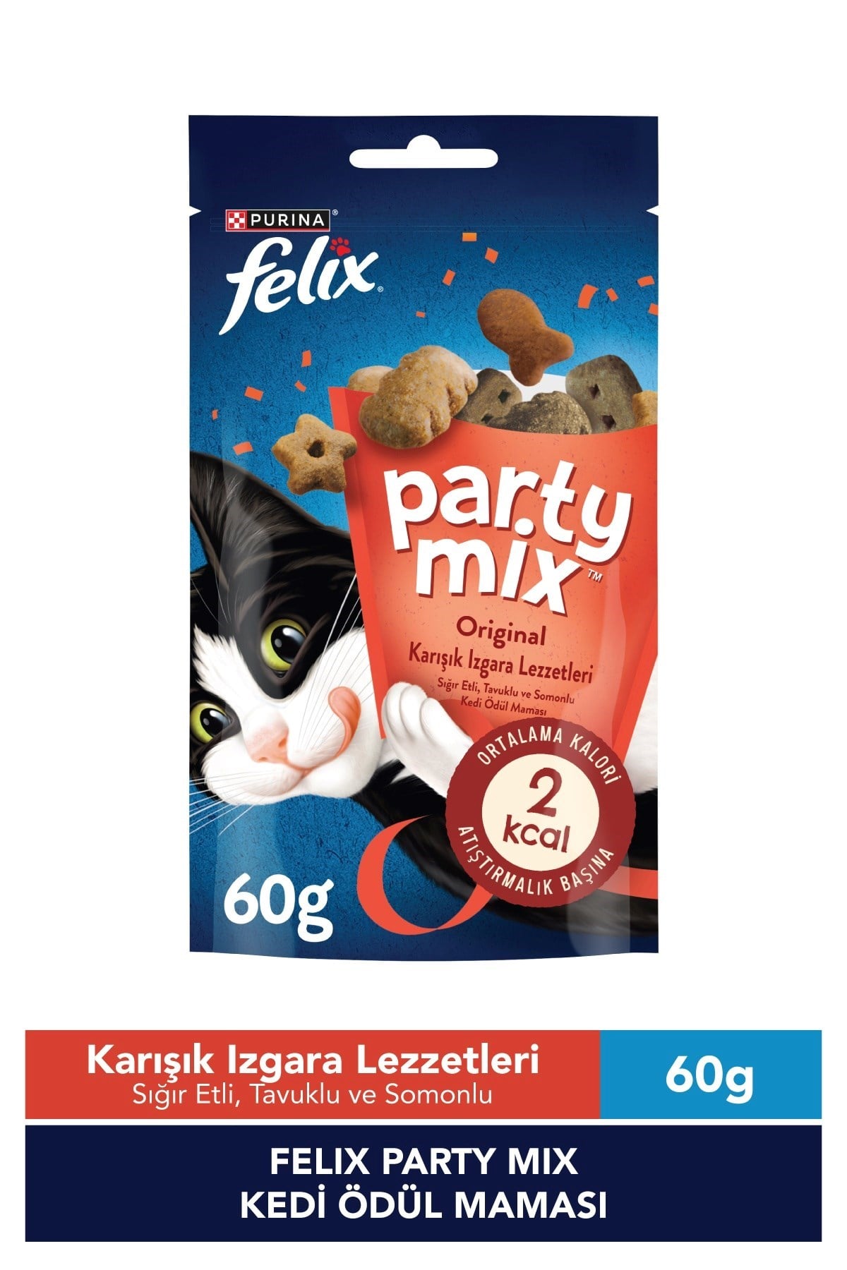 Felix Party Mix Karışık Izgara Lezzetleri Kedi Ödül Maması 8x60gr