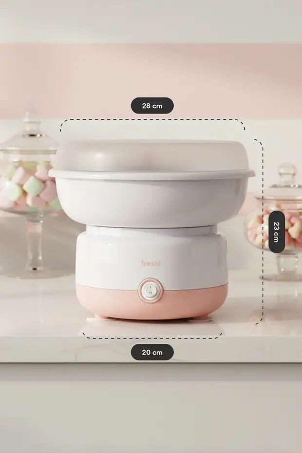 Fressi Çelik Hazneli 500W Pamuk Şeker Makinesi FR-PM01 CottoFun Pembe