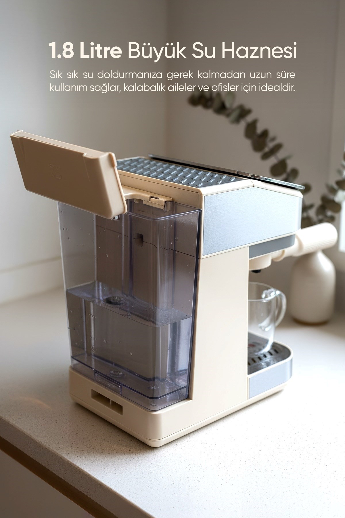 Fressi Espresso Latte Cappuccino Kahve Makinesi Otomatik Süt Tanklı 20bar Basınçlı Krem(4506)