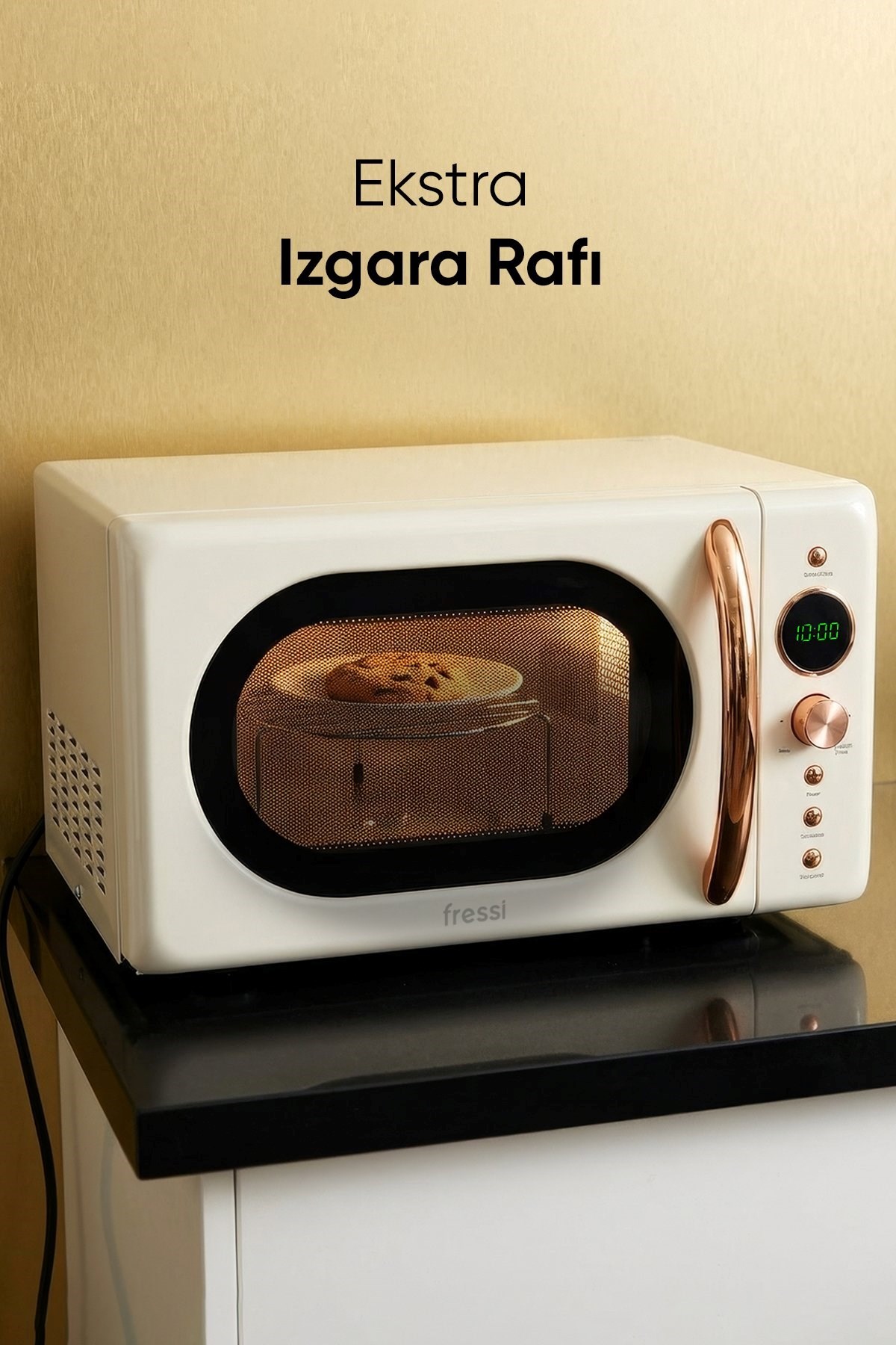 Fressi Retro Minetta 20 Litre Izgara Raflı Mikrodalga Fırın 700W FR-MW207