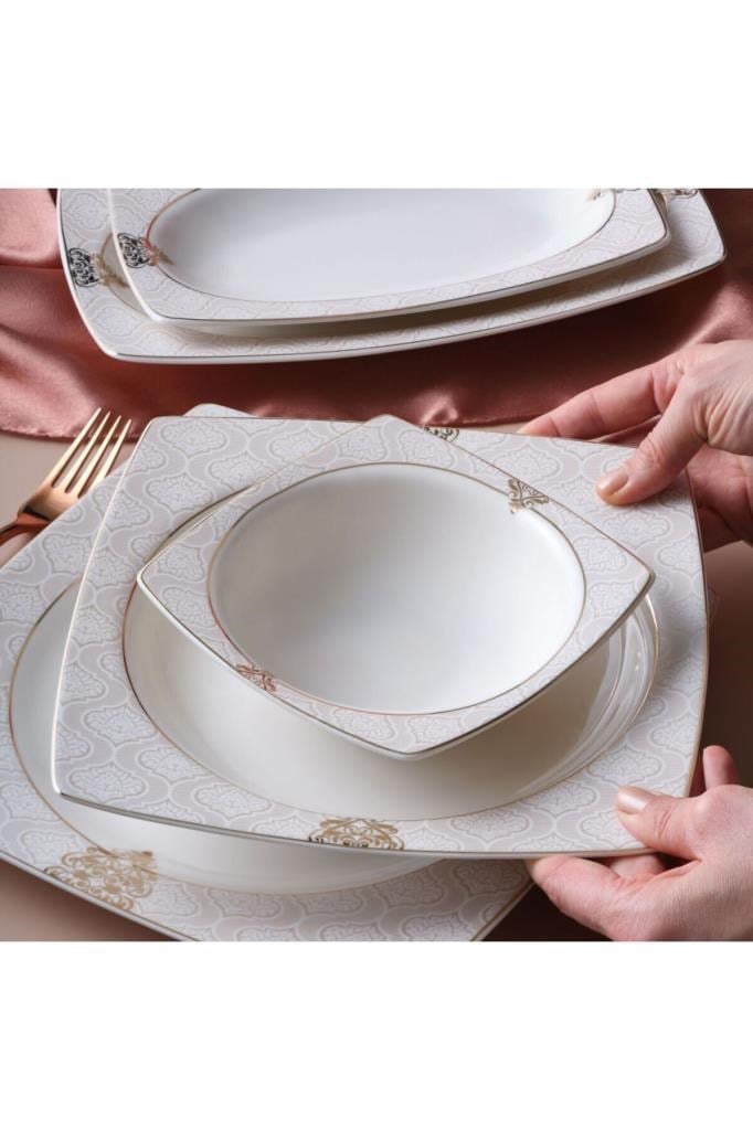 Güral Porselen Caroline 54 Parça 12 Kişilik Yemek Takımı 5994