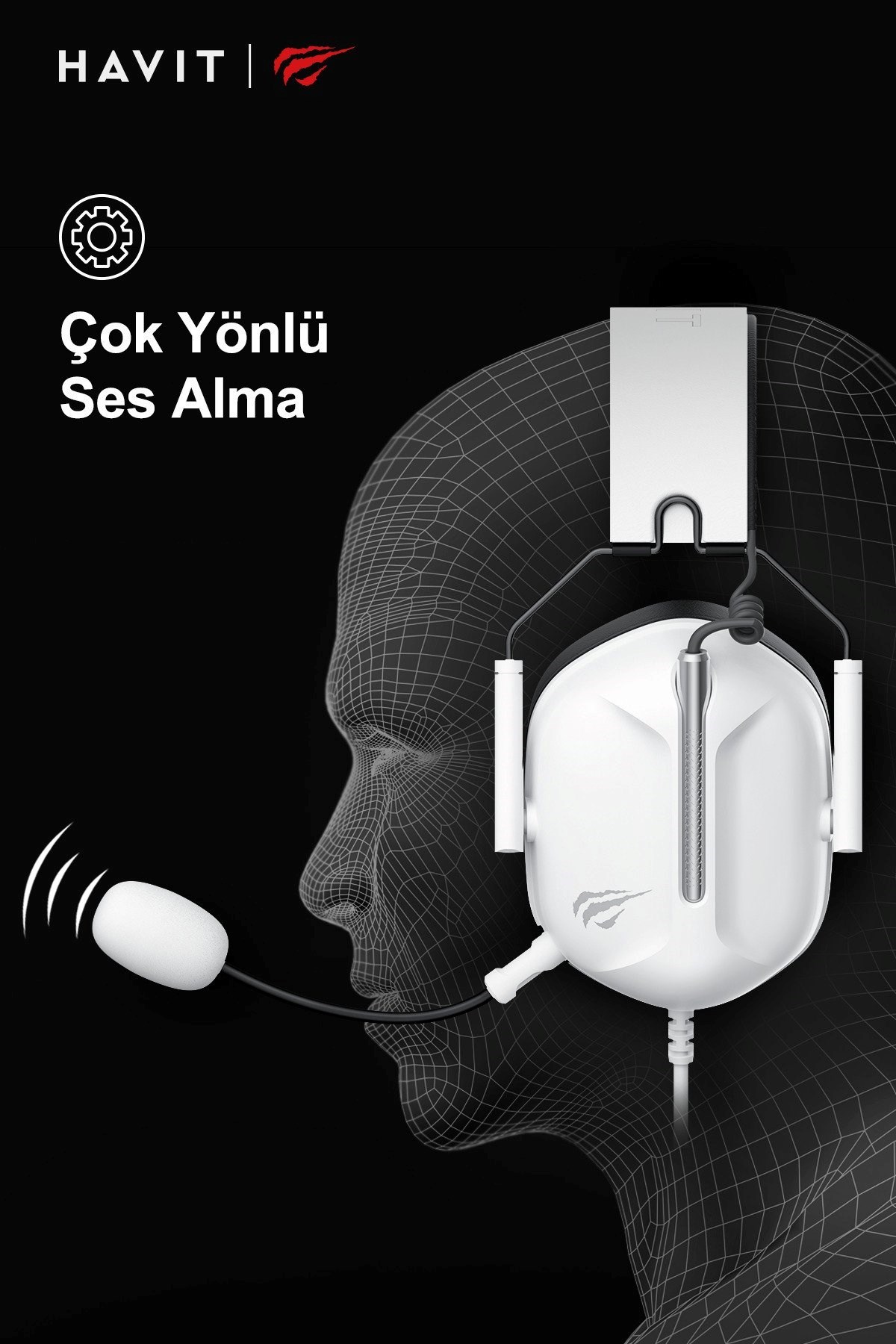 Havit Gamenote H2033D Gaming Oyuncu Kulaklığı Beyaz