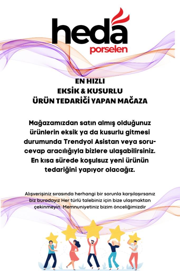 Heda Porselen Rüya Kırık Beyaz 24 Parça 6 Kişilik Porselen Yemek Takımı