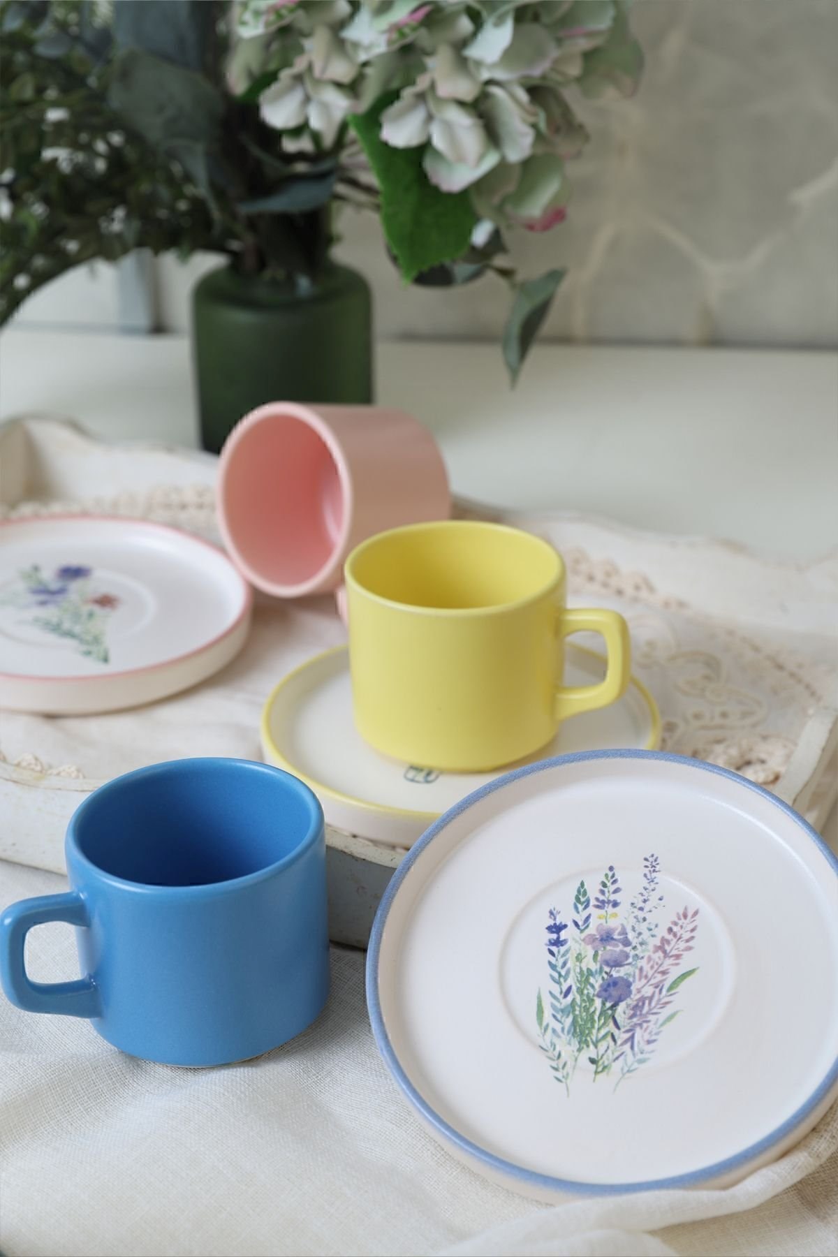 Keramika Elegant Blossoms Stackable Çay Takımı 12 Parça 6 Kişilik 21788-93