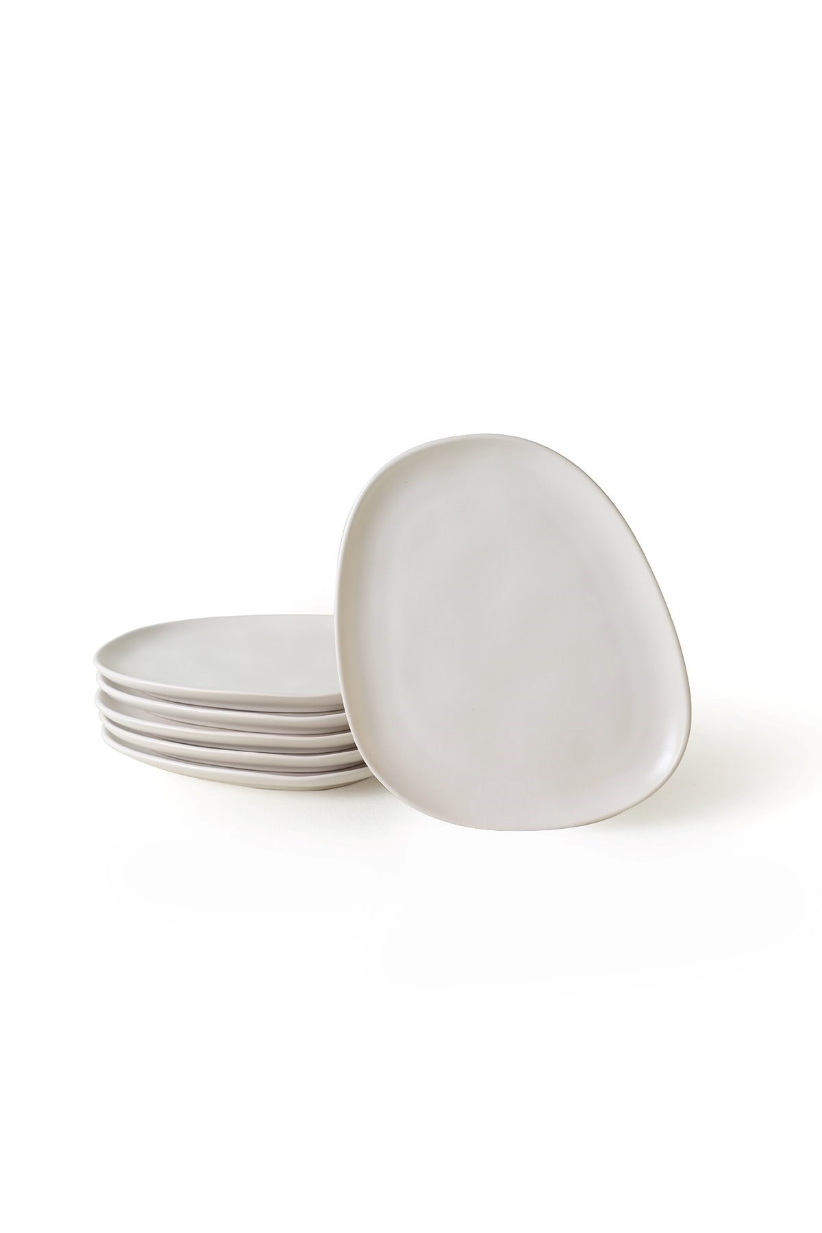 Keramika Mat Beyaz Tetra Pasta Tabağı 23 Cm 6 Adet