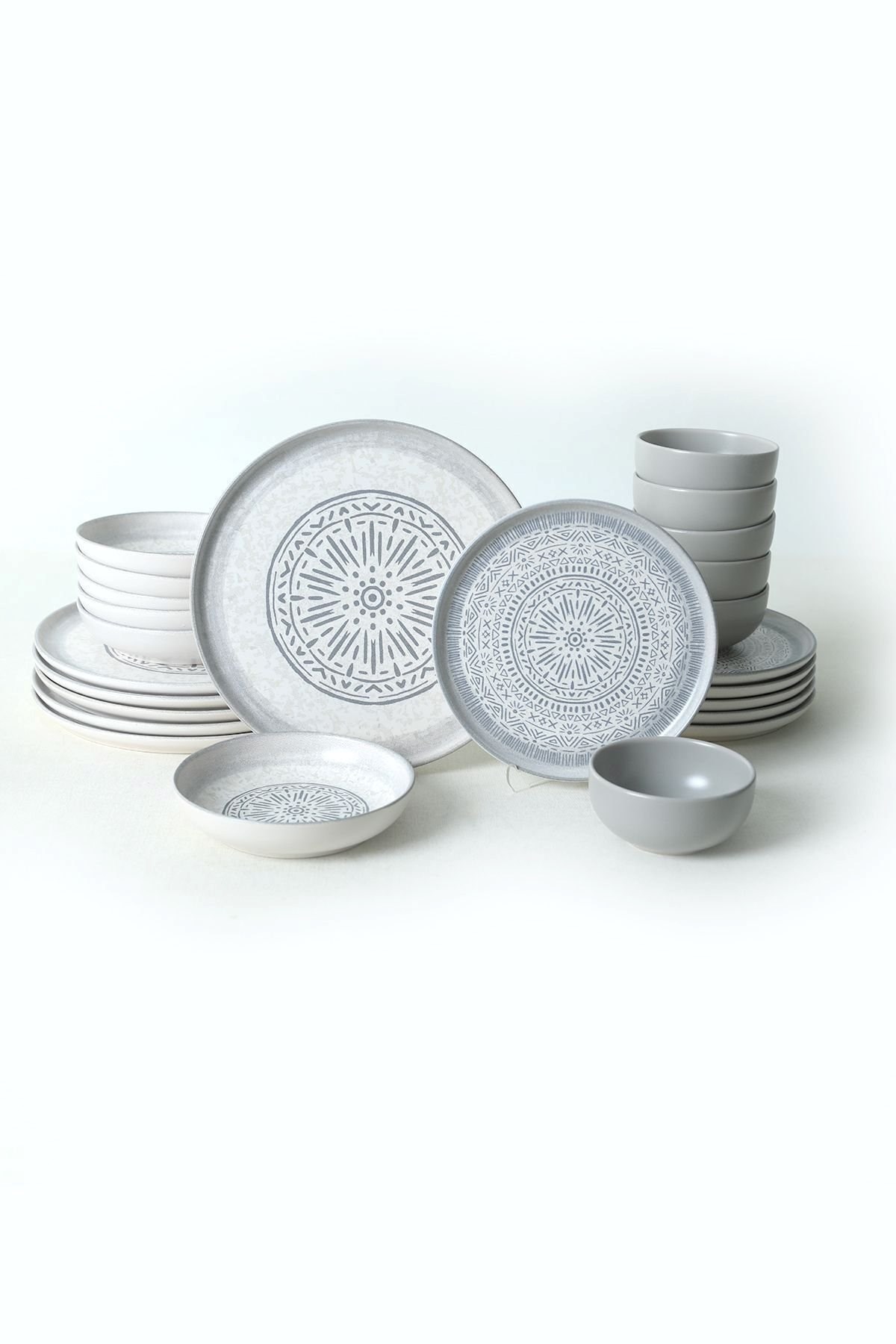 Keramika Stone Nordic Yemek Takımı 24 Parça 6 Kişilik 21426-27